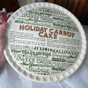 Vintage 1983 Royal China Co. American Ironstone Holiday serving tray carrot cake